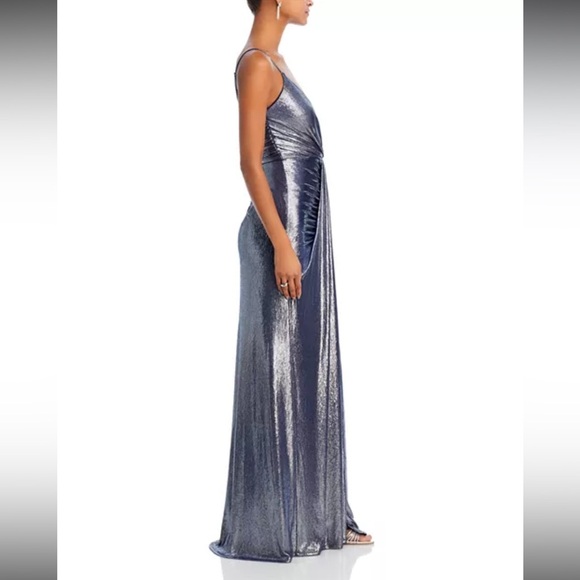 Ramy Brook•Kade Metallic V Neck Gown - Picture 6 of 9